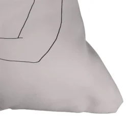 The Colour Study Women's Crossed Arms Figures Square Throw Pillow Pink - Deny Designs