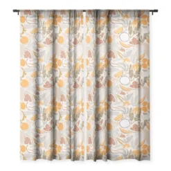 Evamatise Tiki Picnic Mid Century Modern Single Panel Sheer Window Curtain - Deny Designs -Deny Designs Shop GUEST e6cf0822 59f1 450d b29c 29494f88e013