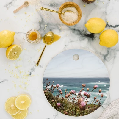 Henrike Schenk - Travel Photography Pink Flowers By The Ocean Cutting Board Round - Deny Designs 3 Henrike Schenk - Travel Photography Pink Flowers By The Ocean Cutting Board Round - Deny Designs