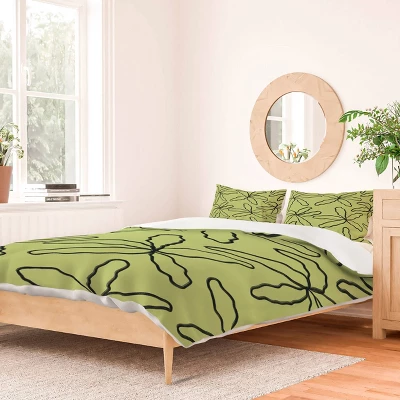 Jae Polgar Party Duvet Cover Set Green - Deny Designs 3 Jae Polgar Party Duvet Cover Set Green - Deny Designs