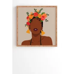 Domonique Brown Crown Framed Wall Art Bamboo - Deny Designs -Deny Designs Shop GUEST e74ab5f9 b2fb 4c26 9e44 b38778c8b7b3