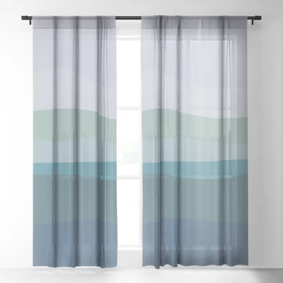 June Journal Calming Ocean Waves In Soft Du Single Panel Sheer Window Curtain - Deny Designs 3 June Journal Calming Ocean Waves In Soft Du Single Panel Sheer Window Curtain - Deny Designs