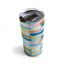 Jacqueline Maldonado Dreamy Watercolor Dashes Multi 20 Oz Stainless Steel Travel Mug - Deny Designs -Deny Designs Shop GUEST e7c60ab4 d789 481e 9d0b 1c6cc95a37c7