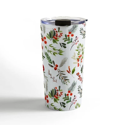 Marta Barragan Camarasa Christmas Botany 001 Travel Mug 20 Oz Stainless Steel Travel Mug - Deny Designs 6 Marta Barragan Camarasa Christmas Botany 001 Travel Mug 20 Oz Stainless Steel Travel Mug - Deny Designs - Image 4