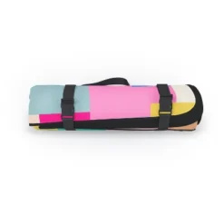 Daily Regina Designs Color Block Print Mid Century Picnic Blanket - Deny Designs