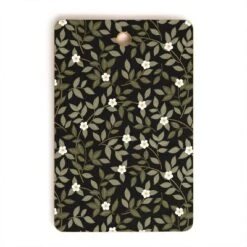 Iveta Abolina Blooming Vines Black Cutting Board Rectangle - Deny Designs -Deny Designs Shop GUEST ea03c20a 6f29 4229 91ee 7a79d8f0c482