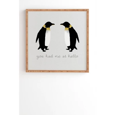 Orara Studio Penguin Quote Bamboo Framed Wall Art - Deny Designs 5 Orara Studio Penguin Quote Bamboo Framed Wall Art - Deny Designs - Image 3
