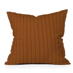 18"x18" Deny Designs Little Arrow Design Co Vert Triple Dash Ginger Square Outdoor Throw Pillow Orange -Deny Designs Shop GUEST ec7ba129 8328 431f ad6b e23dcedf1b26