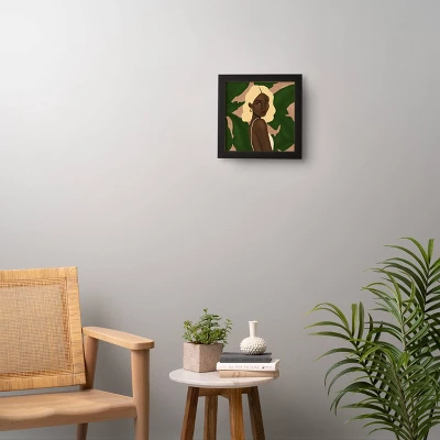 12" X 12" Nawaalillustrations Blonde Framed Wall Art Black - Deny Designs 6 12" X 12" Nawaalillustrations Blonde Framed Wall Art Black - Deny Designs - Image 4