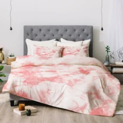 Amy Sia Tie Dye 3 Pink Duvet Set - Deny Designs