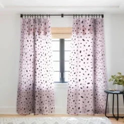 Emanuela Carratoni Bubble Pattern On Pink Single Panel Sheer Window Curtain - Deny Designs -Deny Designs Shop GUEST efff7464 5771 4f72 a213 52b03ebcc565