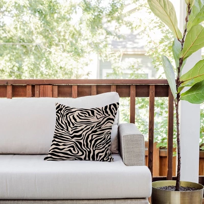 16"x16" Deny Designs Daily Regina Designs Zebra Outdoor Throw Pillow: UV & Mildew Resistant, Abstract Pattern 3 16"x16" Deny Designs Daily Regina Designs Zebra Outdoor Throw Pillow: UV & Mildew Resistant, Abstract Pattern