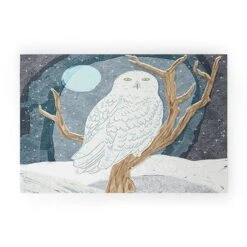 Sewzinski Snowy Owl At Night Welcome Mat - Society6 -Deny Designs Shop GUEST f042eae7 c9ab 444d 95f3 7b27dff516ff