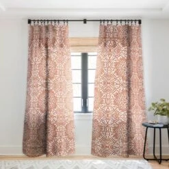 Marta Barragan Camarasa Terracotta Strokes Pattern Single Panel Sheer Window Curtain - Deny Designs -Deny Designs Shop GUEST f09f3e4a 468a 4eba 97e7 4639ae88991e