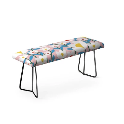 Maritza Lisa White Springs Florals Bench Pink/Black - Deny Designs 3 Maritza Lisa White Springs Florals Bench Pink/Black - Deny Designs