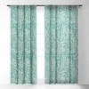 Holli Zollinger Kikka Teal 50" X 64" Single Panel Sheer Window Curtain - Deny Designs -Deny Designs Shop GUEST f397bd26 18ef 43e0 ade3 154d6f81793c