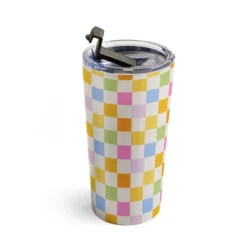 Iveta Abolina Eclectic Checker Check Cream Travel Mug 20 Oz Stainless Steel Travel Mug - Deny Designs -Deny Designs Shop GUEST f577bc02 d9fd 4b8c 9f29 52051c3139e1