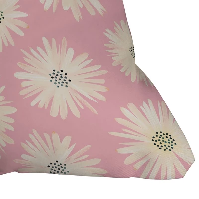 Modern Tropical Floral Outdoor Throw Pillow Playful Pink - Deny Designs 3 Modern Tropical Floral Outdoor Throw Pillow Playful Pink - Deny Designs