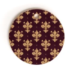 Avenie Fleur De Lis In Royal Burgundy Cutting Board - Round -Deny Designs Shop GUEST f70e514f 3fff 4ca4 b951 5fc4d8dd3b15