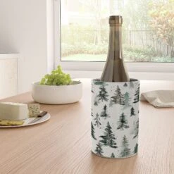 Ninola Design Winter Snow Trees Forest Neutral Wine Chiller -Deny Designs