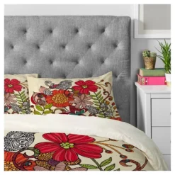 Valentina Ramos Harmonia Floral Pillow Sham (Standard) Red 1 Pc - Deny Designs