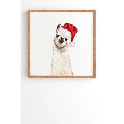 Big Nose Work Christmas Llama Bamboo Framed Wall Art - Deny Designs 6 Big Nose Work Christmas Llama Bamboo Framed Wall Art - Deny Designs - Image 4