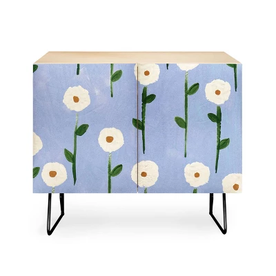 Reves Et Histoires Cute Little Flowers Black Legged Credenza - Deny Designs 5 Reves Et Histoires Cute Little Flowers Black Legged Credenza - Deny Designs - Image 3
