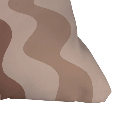 16"x16" Deny Designs Angela Minca Squiggly Lines Mocha Mousse Square Outdoor Throw Pillow Brown 3 16"x16" Deny Designs Angela Minca Squiggly Lines Mocha Mousse Square Outdoor Throw Pillow Brown