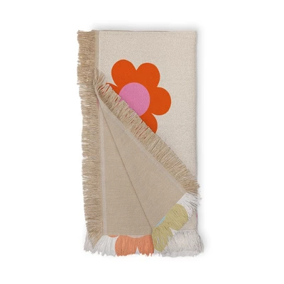 Daily Regina Designs Retro Floral Colorful Print Woven Throw Blanket - Deny Designs 5 Daily Regina Designs Retro Floral Colorful Print Woven Throw Blanket - Deny Designs - Image 3