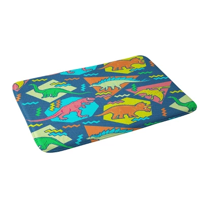 Deny Designs Kids' Chobopop 90s Dinosaur Pattern Memory Foam Machine Washable Bath Mat 3 Deny Designs Kids' Chobopop 90s Dinosaur Pattern Memory Foam Machine Washable Bath Mat