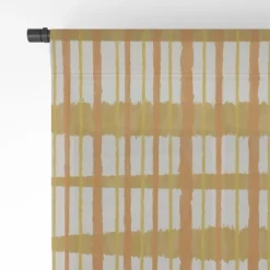 Kierkegaard Design Studio Hygge Retro Stripe Painted Plaid Single Panel Sheer Window Curtain - Deny Designs -Deny Designs Shop GUEST fcea2f33 66df 4b6e a1a8 3e345d925884