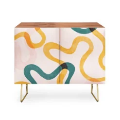 ThirtyOne Illustrations Streamers Gold Legged Credenza - Deny Designs -Deny Designs Shop GUEST fcffba92 8212 4f42 a35d 40e86b5d5e0f