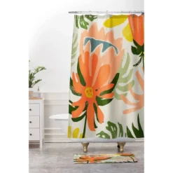 Oranges Flowers Rain Summer Floral Memory Foam Bath Mat - Deny Designs -Deny Designs Shop GUEST fdaec3e5 edf6 4ffa 9dfd 6d54743780a9