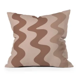 20"x20" Deny Designs Angela Minca Squiggly Lines Mocha Mousse Square Outdoor Throw Pillow Brown -Deny Designs Shop GUEST fdf12156 6ba4 451d 85ae aef6b5a08c64 1