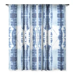 Jacqueline Maldonado Paradigm Blue Single Panel Sheer Window Curtain 64" X 50" - Deny Designs -Deny Designs Shop GUEST fdfee645 df5c 45bb b58b 9cd21825ba93