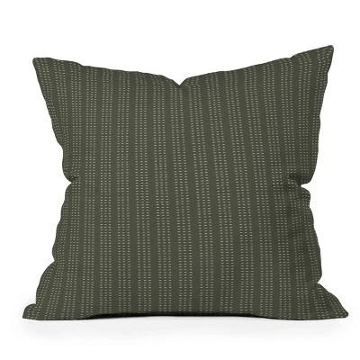 16"x16" Deny Designs Little Arrow Design Co Vert Triple Dash Olive Square Outdoor Throw Pillow Green 6 16"x16" Deny Designs Little Arrow Design Co Vert Triple Dash Olive Square Outdoor Throw Pillow Green - Image 4